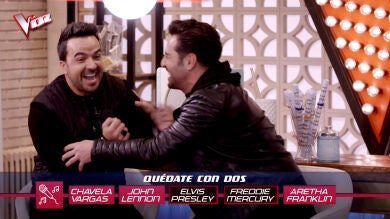 Luis Fonsi y David Bustamante estallan a carcajadas al intentar coincidir en sus respuestas