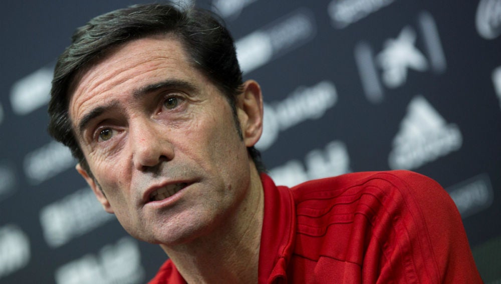 Marcelino, en rueda de prensa