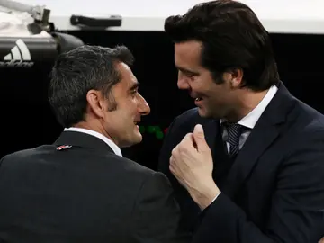 Valverde y Solari en El Clásico Valverde y Solari en El Clásico