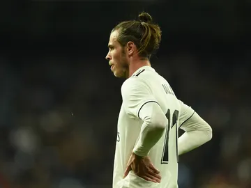 Bale, con cara de circunstancias Bale, con cara de circunstancias