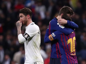 Sergio Ramos, en El Clásico del Bernabéu