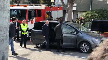 Torra visita el lugar del incendio en Barcelona Torra visita el lugar del incendio en Barcelona