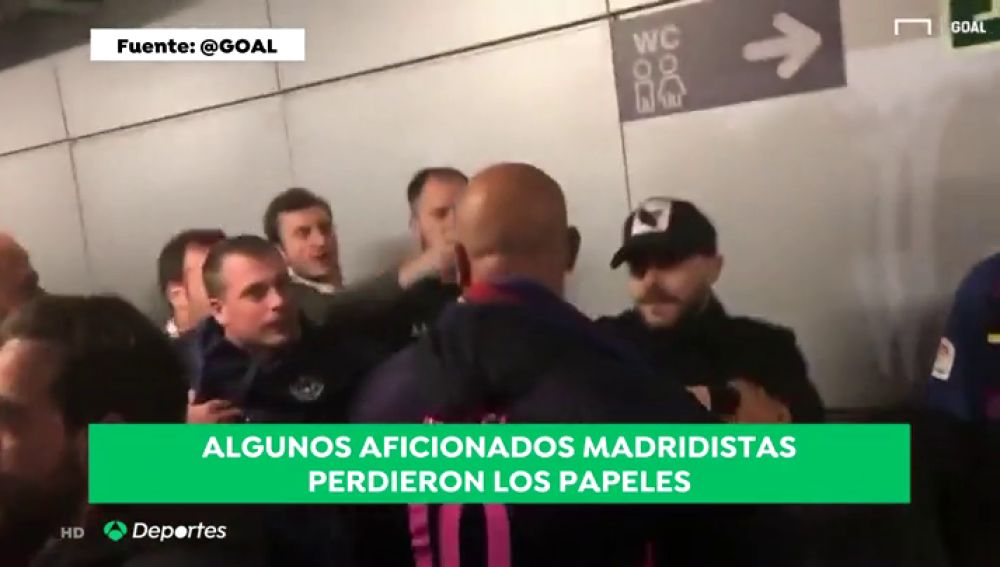 La peor imagen del Clásico: algunos aficionados del Madrid perdieron los papeles