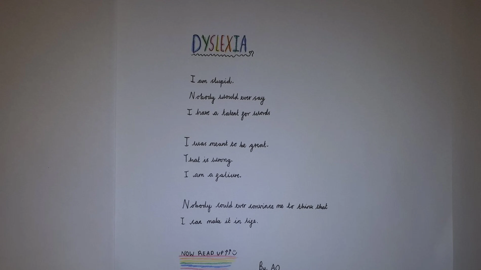 Poema sobre la dislexia Poema sobre la dislexia