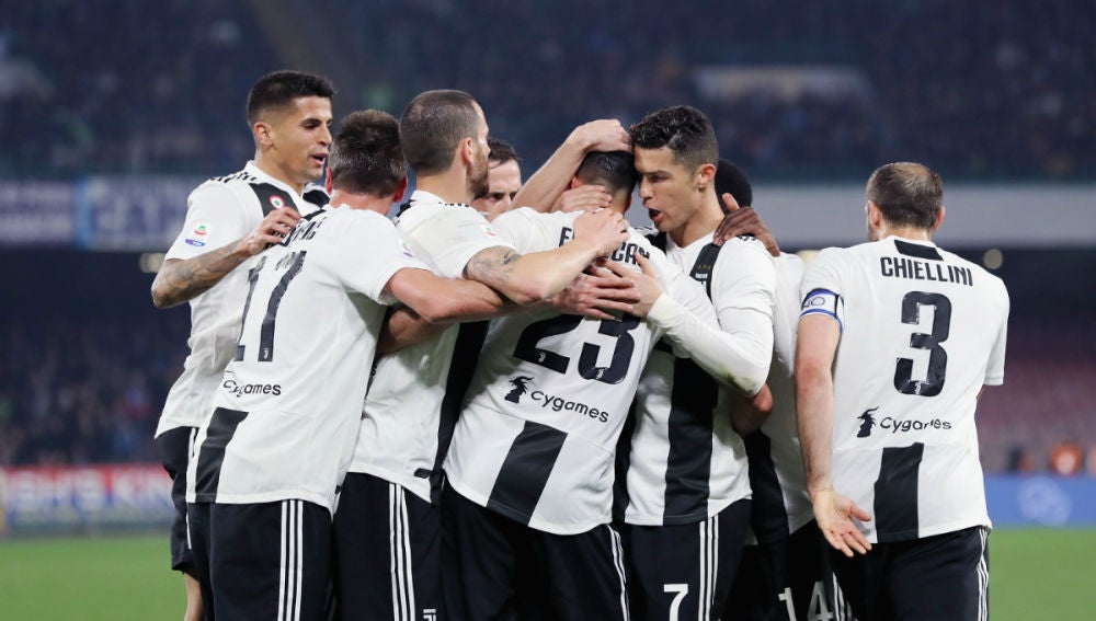 La Juventus celebra un gol