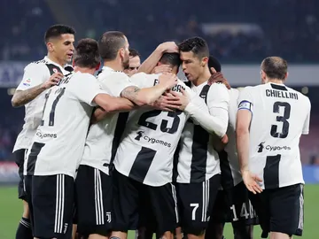 La Juventus celebra un gol La Juventus celebra un gol
