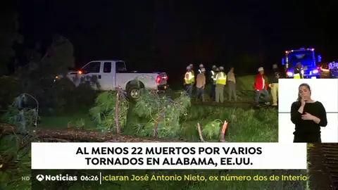 Al menos 22 muertos y 40 heridos en Alabama por el paso de varios tornados tornado