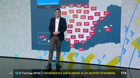 Nubosidad y descenso de las temperaturas en toda la Península LA PREVISIÓN DEL TIEMPO