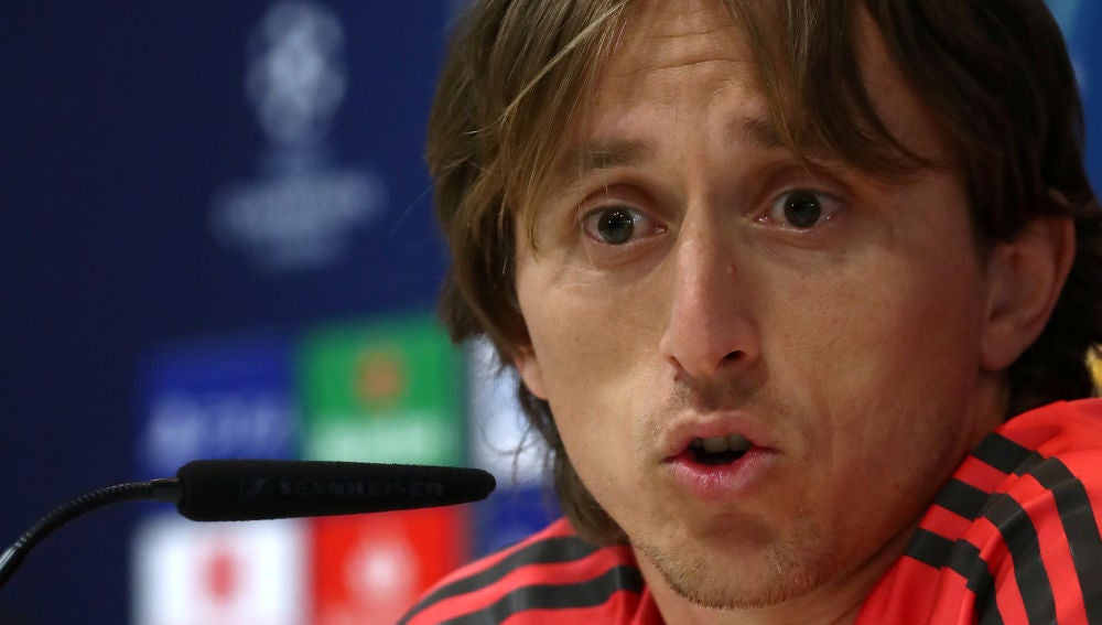 Luka Modric en rueda de prensa