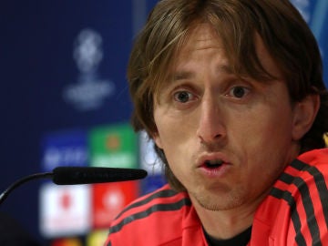 Luka Modric en rueda de prensa