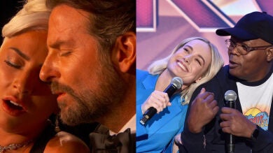 'Ha nacido una estrella': Brie Larson y Samuel L. Jackson imitan a Lady Gaga y Bradley Cooper cantando 'Shallow' 