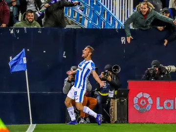 Óscar celebra su gol contra el Levante Óscar celebra su gol contra el Levante