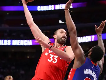 Marc Gasol jugando con los Toronto Raptors Marc Gasol jugando con los Toronto Raptors