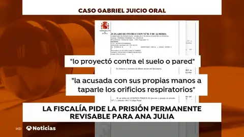 El juez abre el juicio oral contra Ana Julia Quezada por el crimen del pequeño Gabriel El juez abre el juicio oral contra Ana Julia Quezada por el crimen del pequeño Gabriel