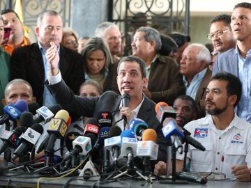 Juan Guaidó, jefe del Parlamento. 