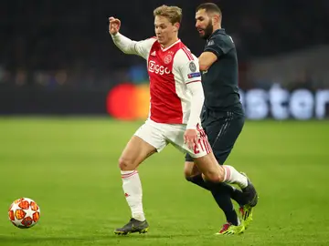 Frenkie de Jong, en el partido de ida ante el Real Madrid Frenkie de Jong, en el partido de ida ante el Real Madrid