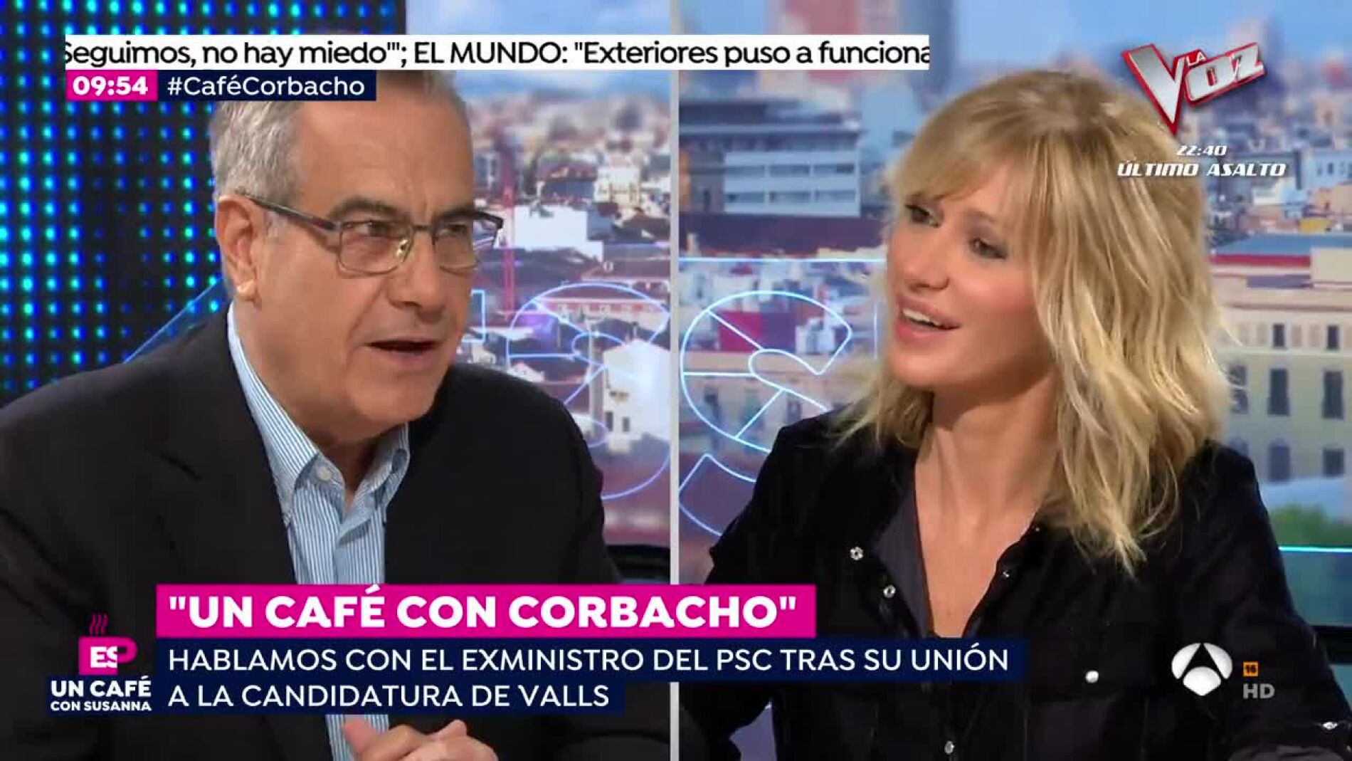 Susanna Griso y Celestino Corbacho.