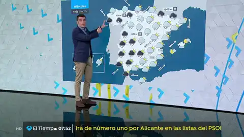La borrasca 'Laura' deja lluvias y viento en todo el país LA PREVISIÓN DEL TIEMPO