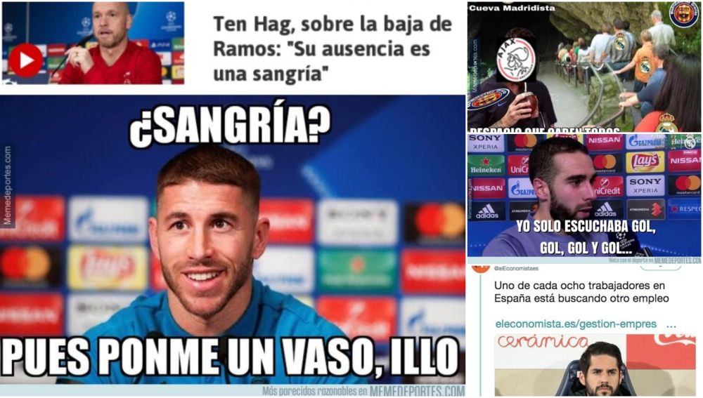 Los memes de la eliminación del Real Madrid ante el Ajax
