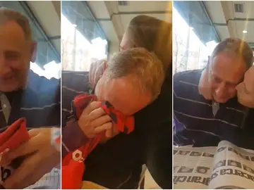 La emoción del padre de Mai Garde La emoción del padre de Mai Garde