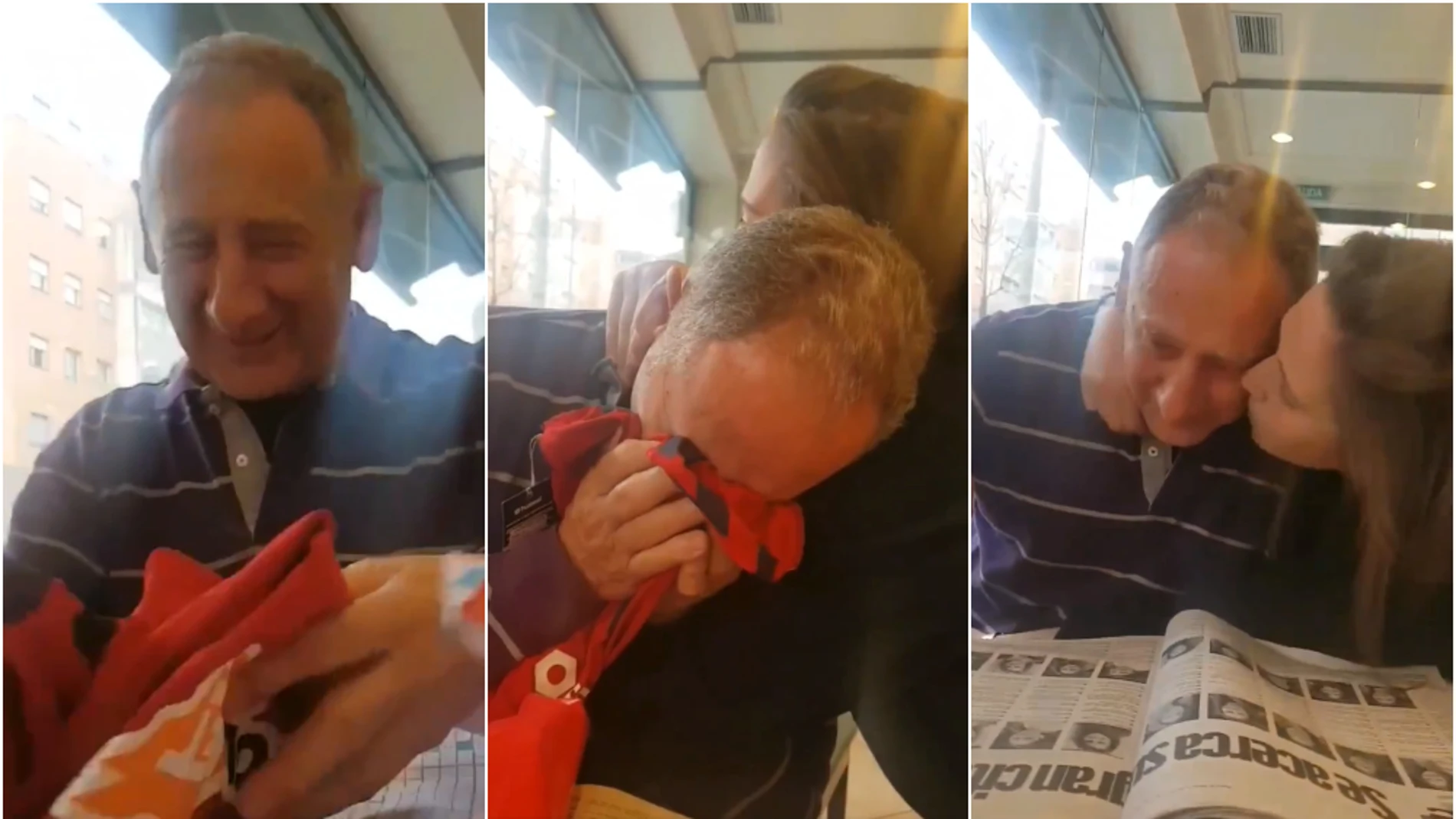 La emoción del padre de Mai Garde La emoción del padre de Mai Garde