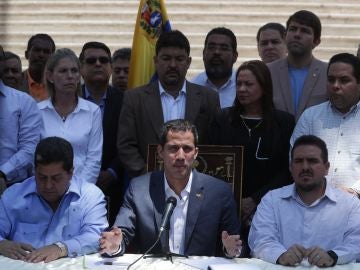 El jefe del Parlamento, Juan Guaidó