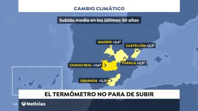 El mapa del cambio climático en España: hasta tres grados más de media en sólo medio siglo