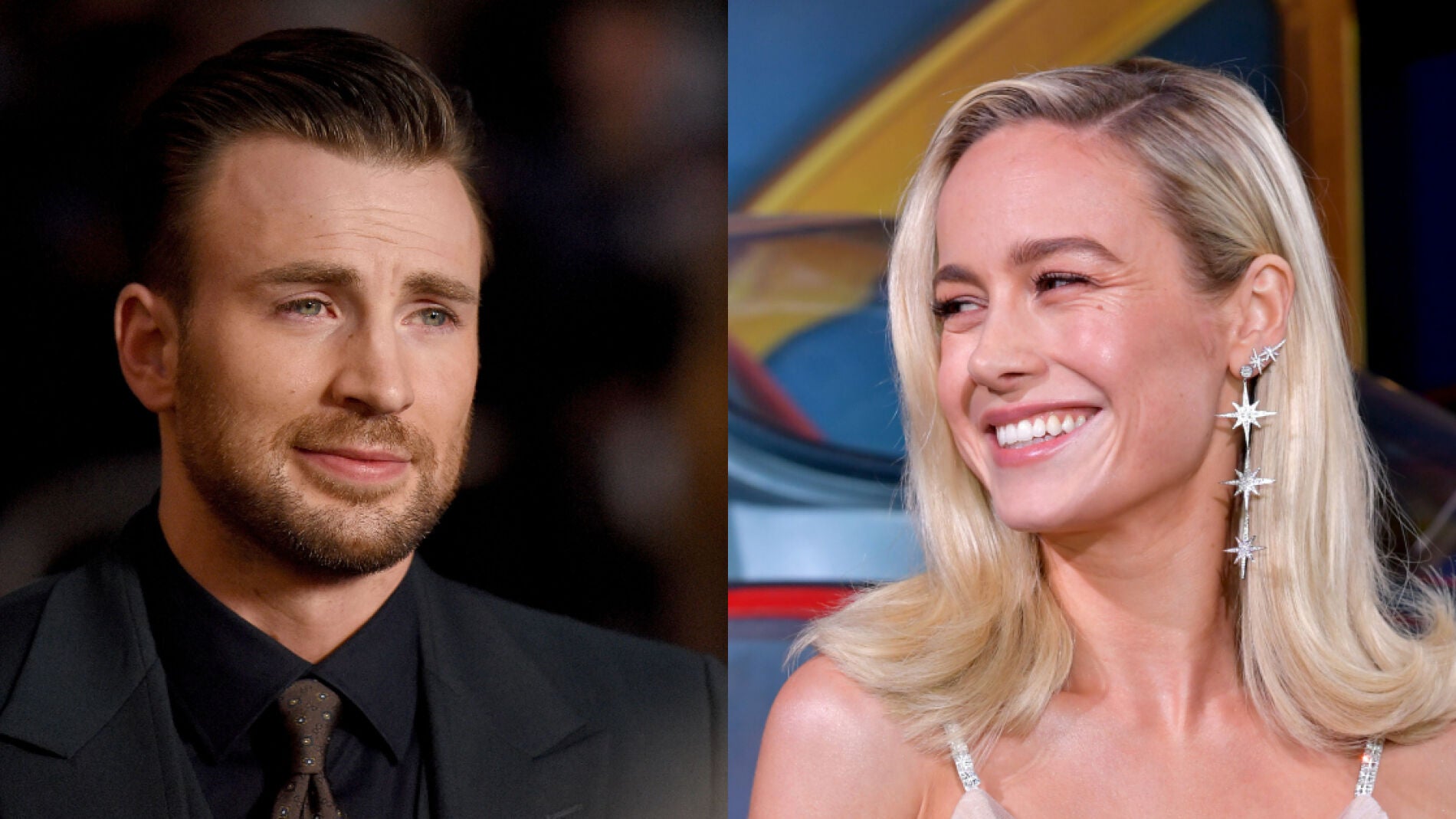 Chris Evans y Brie Larson, los superh&eacute;roes Capit&aacute;n Am&eacute;rica y Capitana Marvel 