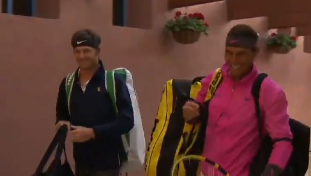 Rafa Nadal llega tarde a su primer partido del Indian Wells
