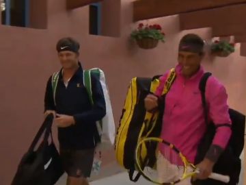 Rafa Nadal llega tarde a su primer partido del Indian Wells