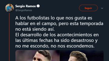 Sergio Ramos responde a las críticas en Twitter