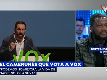 Bertrand Ndongo, el conocido como el 'negro de Vox' Bertrand Ndongo, el conocido como el 'negro de Vox'