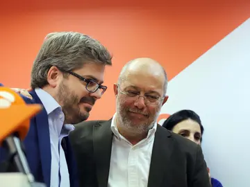 Fran Hervías, cuando todavía era secretario de organización de Ciudadanos junto a Francisco Igea Fran Hervías, cuando todavía era secretario de organización de Ciudadanos junto a Francisco Igea