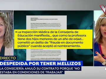 La profesora despedida después de tener mellizos La profesora despedida después de tener mellizos