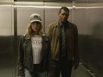 Brie Larson y Samuel L. Jackson en 'Capitana Marvel' Brie Larson y Samuel L. Jackson en 'Capitana Marvel'