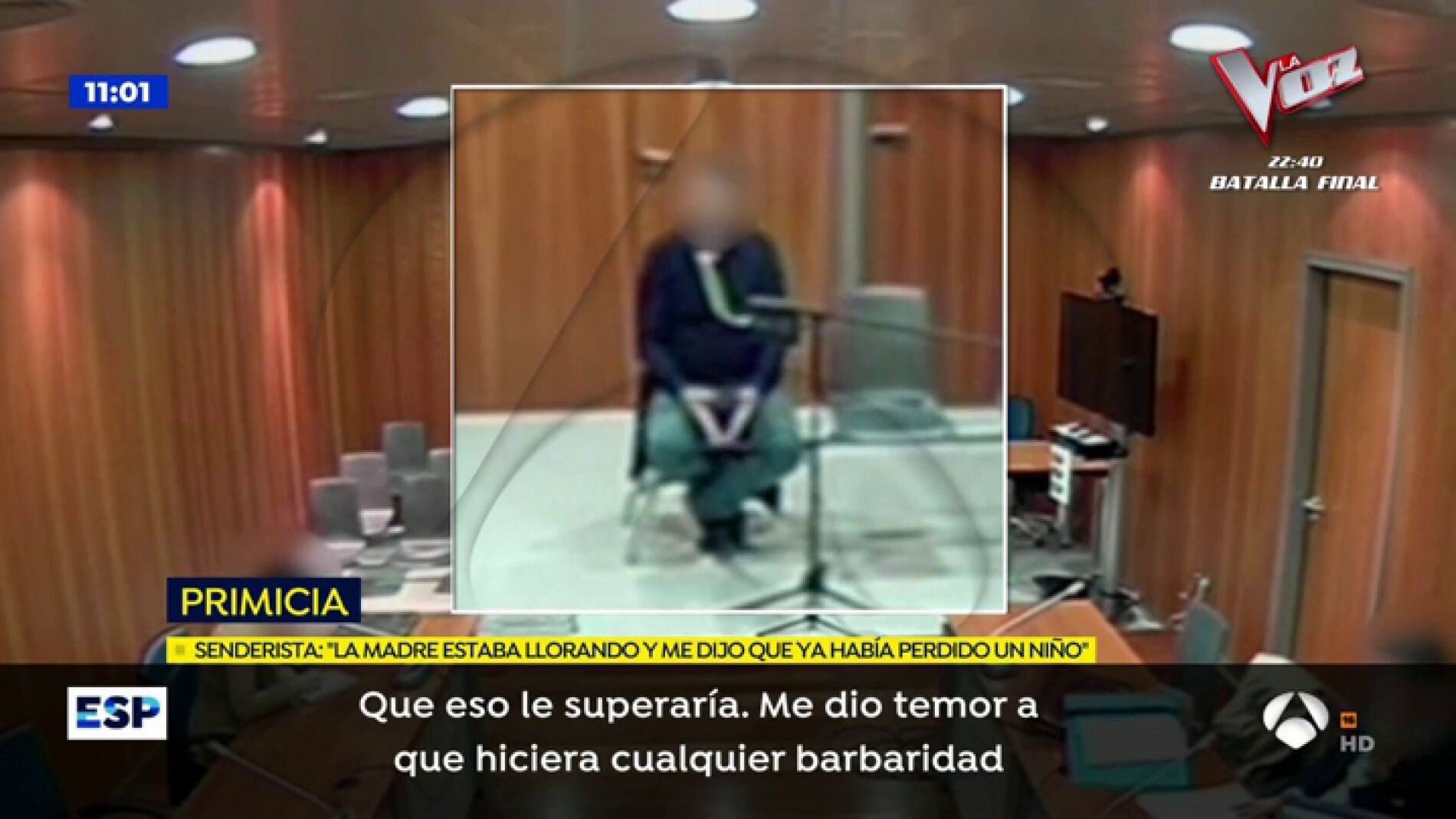 El senderista tuvo miedo de que la madre de Julen se quitase la vida