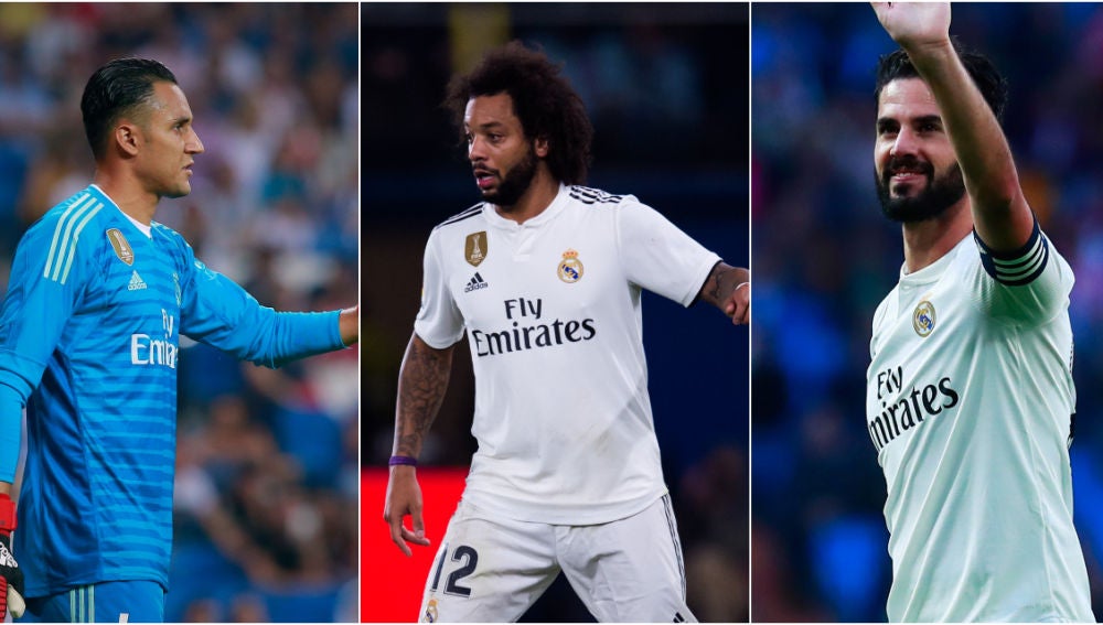 Keylor, Marcelo e Isco