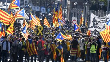 Imagen de la marcha independentista en Madrid