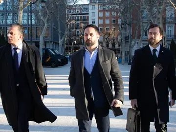 Javier Ortega Smith, Santiago Abascal e Iván Espinosa de los Monteros Javier Ortega Smith, Santiago Abascal e Iván Espinosa de los Monteros