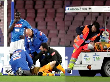 David Ospina se desmaya en el partido y se lo llevan en camilla David Ospina se desmaya en el partido y se lo llevan en camilla