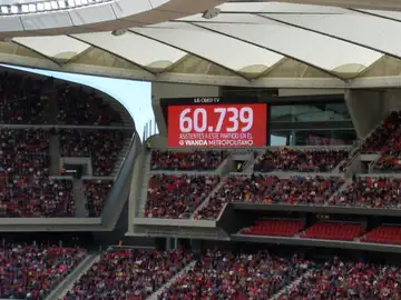 Casi 61.000 personas vieron el Atlético vs Barcelona en el Metropolitano Casi 61.000 personas vieron el Atlético vs Barcelona en el Metropolitano
