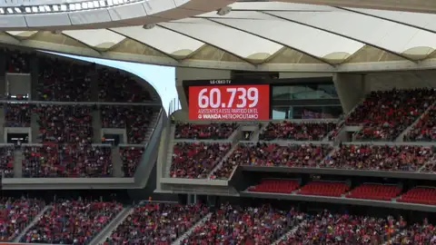 Casi 61.000 personas vieron el Atlético vs Barcelona en el Metropolitano Casi 61.000 personas vieron el Atlético vs Barcelona en el Metropolitano