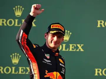 Verstappen, en el podio de Australia Verstappen, en el podio de Australia