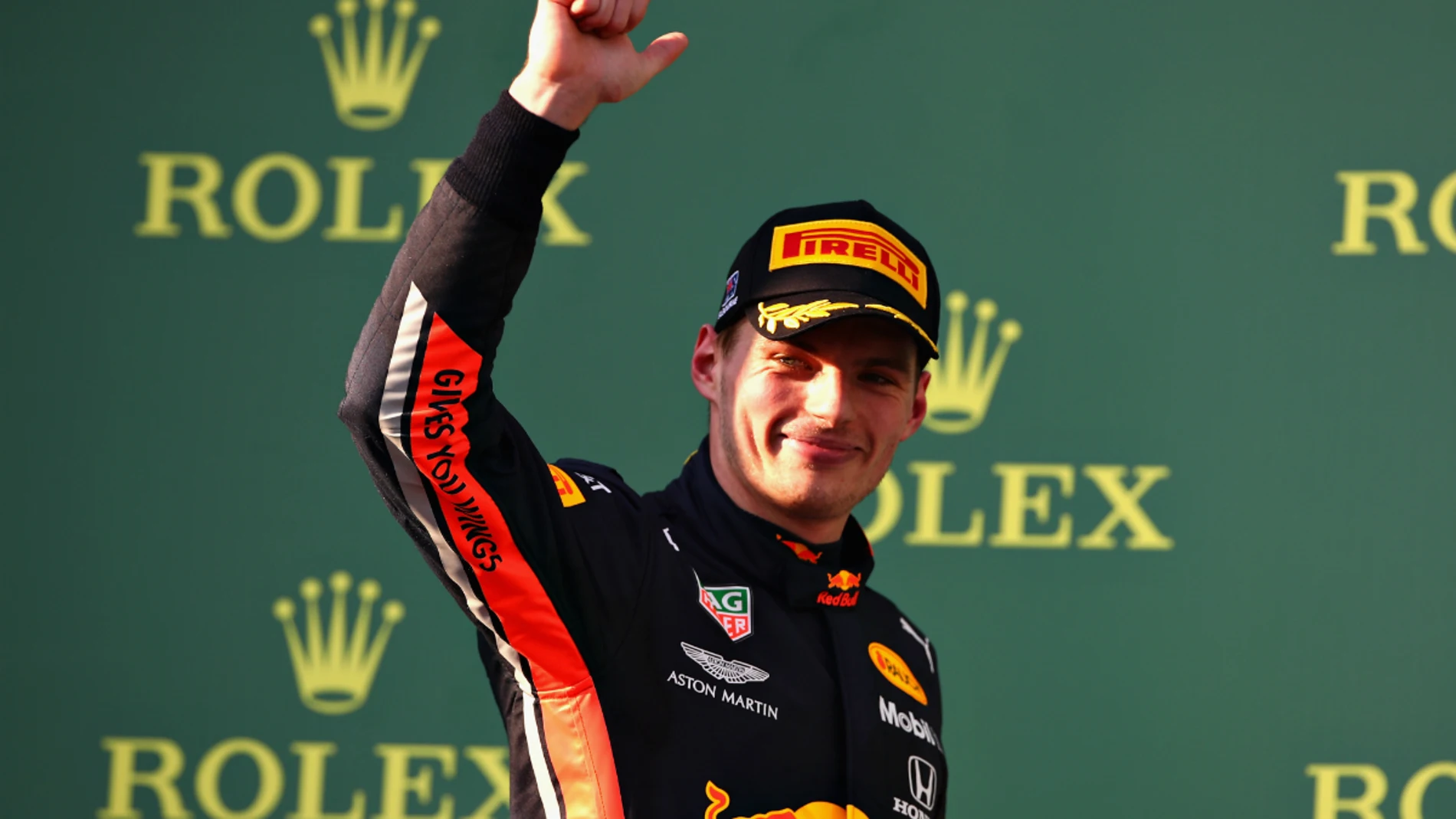 Verstappen, en el podio de Australia Verstappen, en el podio de Australia