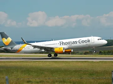 Avión de la compañía Thomas Cook. Avión de la compañía Thomas Cook.