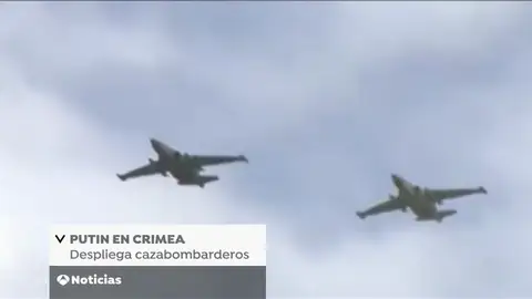 Rusia despliega cazabombarderos nucleares en Crimea en respuesta al sistema de antimisiles que Estados Unidos instaló en Rumanía Rusia despliega cazabombarderos nucleares en Crimea en respuesta al sistema de antimisiles que Estados Unidos instaló en Rumanía