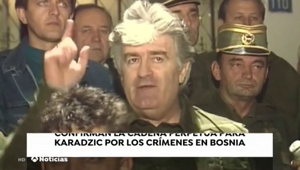 Confirman la cadena perpetua para Karadzic por los crímenes en Bosnia