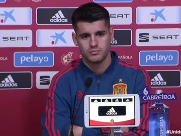 Álvaro Morata, en rueda de prensa en Las Rozas Álvaro Morata, en rueda de prensa en Las Rozas