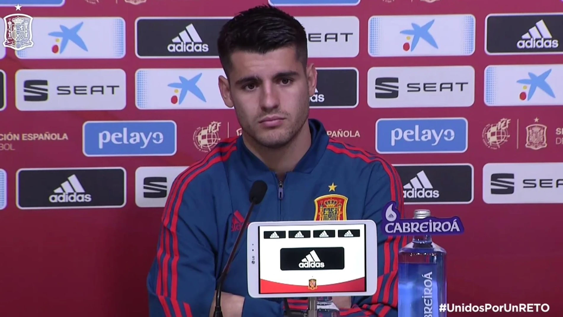 Álvaro Morata, en rueda de prensa en Las Rozas Álvaro Morata, en rueda de prensa en Las Rozas