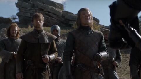 Ned Stark y Howland Reed en la Torre de la Alegría antes del nacimiento de Jon Snow